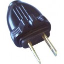 REPLACEMENT PLUG (M) 2 WIRES BLACK