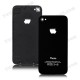 APPLE Transparent Glass Back Cover Housing for iPHONE 4 (BLACK)