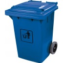 GARBAGE CAN WITH WHEELS 240L BLUE