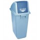 WASTECAN RECTANGULAR 60L WITH PUSH DOWN LID