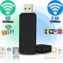 INFOMIR Adapteur USB sans fil Wi-Fi  DOUBLE BANDE  600 Mbps